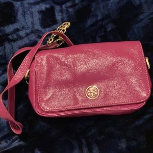 Tory Burch Robinson Chain Mini Bag Royal Fuchsia